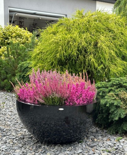  Donica z włókna szklanego , Fiberglass, 95.041.37, kolor czarny