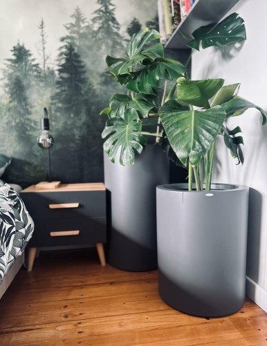  Donica z włókna szklanego 40cm-50h , Fiberglass, 95.051.50, kolor grafitowy