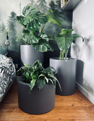  Donica z włókna szklanego 40cm-70h , Fiberglass, 95.054.70, kolor grafitowy