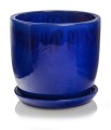  Donica z ceramiki szkliwionej , Ogrodowe szkliwione, 28.031.23, kolor kobaltowy - 1