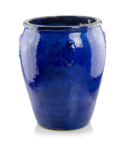  Donica z ceramiki szkliwionej , Ogrodowe szkliwione, 75.441.79, kolor kobaltowy