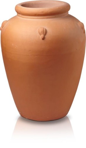  Donica z ceramiki nieszkliwionej , Tuscan, 75.103.39, kolor pomarańczowy (terakota)