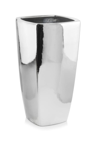  Donica z ceramiki szkliwionej , Mood, 01.506.57, kolor srebrny (lustrzany)