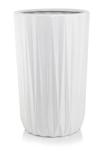  Donica z ceramiki szkliwionej , Mood, 01.525.56, kolor biały