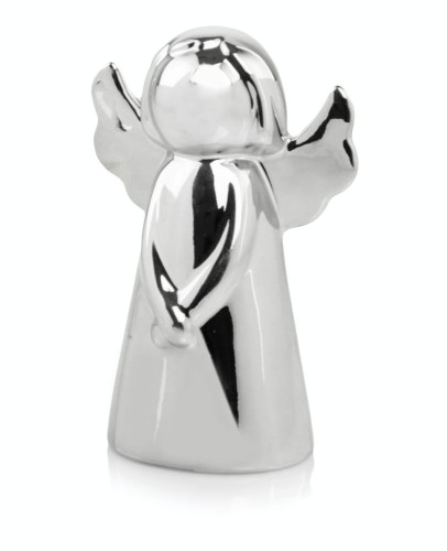  Figurka z ceramiki szkliwionej , Moon, 02.566.09, kolor srebrny (lustrzany)