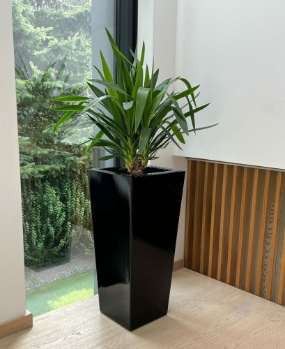  Donica z włókna szklanego , Fiberglass, 95.008.58, kolor czarny