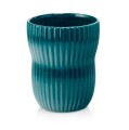  Osłonka doniczkowa z ceramiki szkliwionej  13cm-16h , Barcelona, 05.309.13, kolor turkusowy - 1