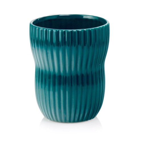  Osłonka doniczkowa z ceramiki szkliwionej  13cm-16h , Barcelona, 05.309.13, kolor turkusowy