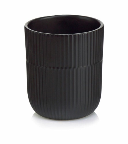  Osłonka doniczkowa z ceramiki szkliwionej  13cm-15h , Barcelona, 03.114.13, kolor czarny