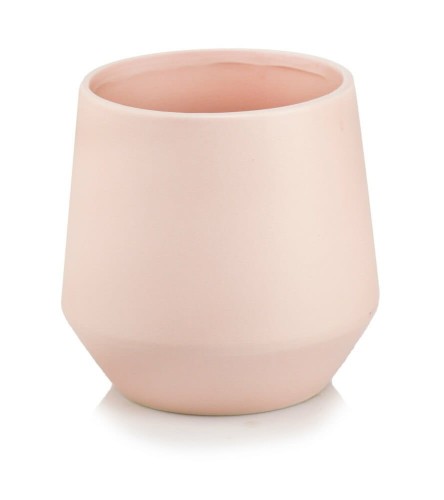  Osłonka doniczkowa z ceramiki szkliwionej  15cm-15h , Barcelona, 03.103.15, kolor pudrowy róż