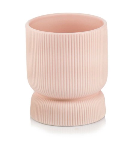  Osłonka doniczkowa z ceramiki szkliwionej  13cm-15h , Barcelona, 03.107.13, kolor pudrowy róż