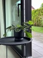  Osłonka doniczkowa z ceramiki szkliwionej  13cm-15h , Barcelona, 03.106.13, kolor czarny - 2