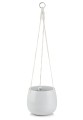  Osłonka doniczkowa z ceramiki szkliwionej  20cm-17h    , Barcelona, 31.166.20, kolor biały - 1