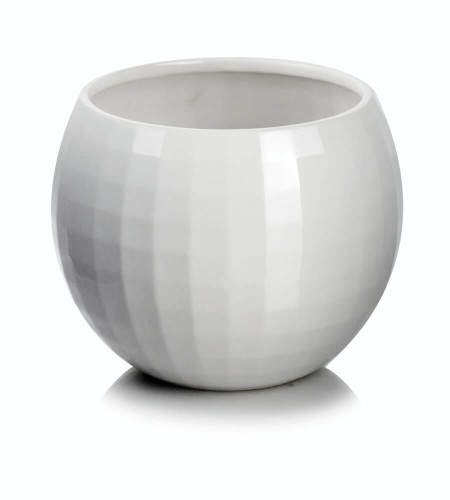  Osłonka doniczkowa z ceramiki szkliwionej  16cm-13h , Barcelona, 05.388.16, kolor biały