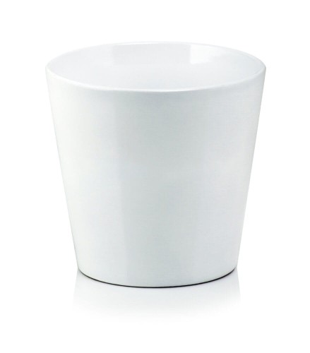  Osłonka doniczkowa z ceramiki nieszkliwionej , Basic, 71.033.10, kolor biały
