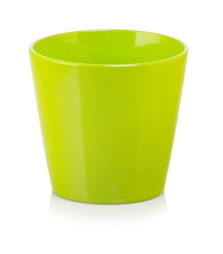  Osłonka doniczkowa z ceramiki nieszkliwionej , Basic, 71.034.10, kolor zielony