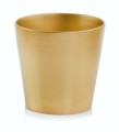  Osłonka doniczkowa z ceramiki nieszkliwionej , Basic, 71.040.10, kolor złoty - 1