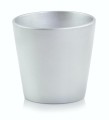  Osłonka doniczkowa z ceramiki nieszkliwionej , Basic, 71.041.17, kolor srebrny - 1