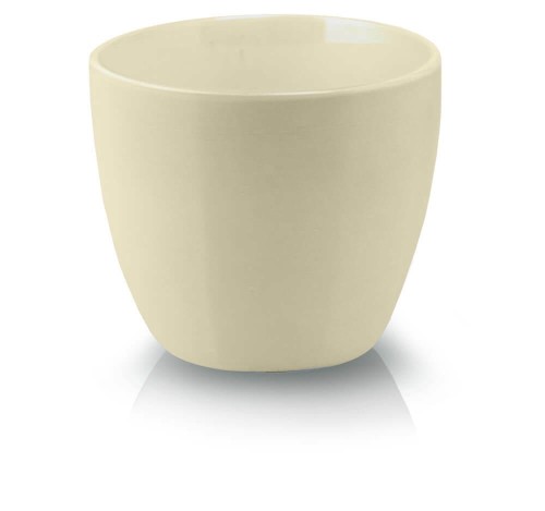  Osłonka doniczkowa z ceramiki nieszkliwionej  7cm-6h , Basic, 71.023.07, kolor kremowy