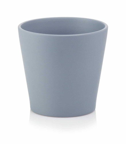  Osłonka doniczkowa z ceramiki nieszkliwionej , Basic, 71.038.10, kolor szary