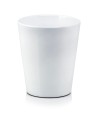  Osłonka doniczkowa z ceramiki nieszkliwionej  11cm-11h , Basic, 71.015.11, kolor biały - 1