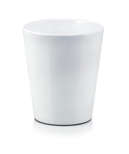  Osłonka doniczkowa z ceramiki nieszkliwionej  11cm-11h , Basic, 71.015.11, kolor biały
