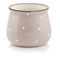  Osłonka doniczkowa z ceramiki szkliwionej , Déco, 02.698.15, kolor kremowy - 1