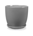  Donica z ceramiki szkliwionej , Amsterdam, 02.458.13, kolor szary - 1