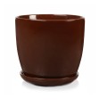  Donica z ceramiki szkliwionej , Amsterdam, 02.459.15, kolor brązowy - 1