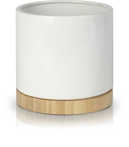  Osłonka doniczkowa z ceramiki szkliwionej , Barcelona, 02.667.13, kolor biały