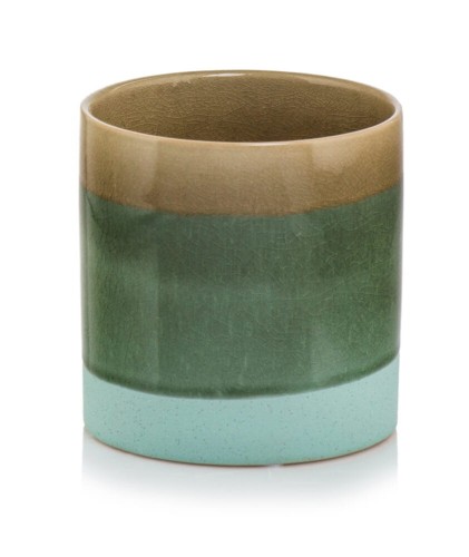  Osłonka doniczkowa z ceramiki szkliwionej , Vintage, 07.105.13 c, kolor mix