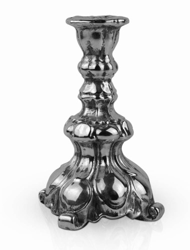   Świecznik z ceramiki szkliwionej  , Dekoracje, 920.012.30, kolor stare srebro