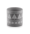  Osłonka doniczkowa ceramiczna  14cm-14h , Christmas, 35.069.14 b, kolor szary, biały, kremowy - 1
