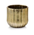  Osłonka doniczkowa z ceramiki nieszkliwionej 14cm-13h , Rustic, 05.362.14, kolor srebrny - 1