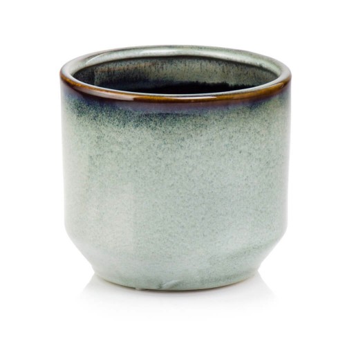  Osłonka doniczkowa z ceramiki szkliwionej  14cm-13h , Vintage, 05.339.14, kolor szary