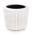 Osłonka doniczkowa z ceramiki szkliwionej  14cm-14h, Vintage, 10.108.15, kolor kremowy - 1