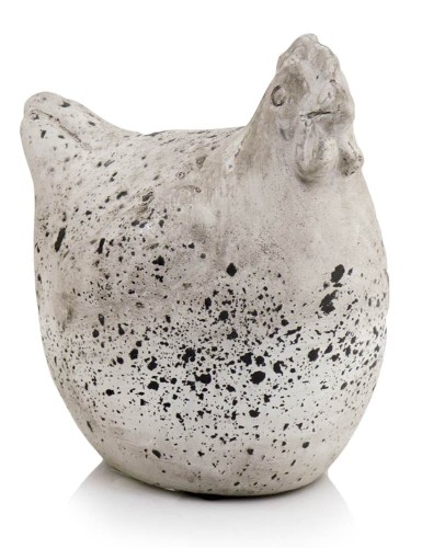   Pollo de Pascua   dekoracja ceramiczna  16x20cm - 23h , Dekoracje, 06.075.20, kolor szary z grafitowymi nakropieniami