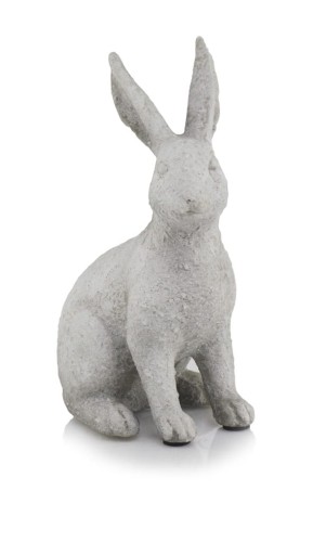   Conejo de Pascua cinco dekoracja ceramiczna  18x11cm - 27h , Dekoracje, 920.046.27, kolor szary