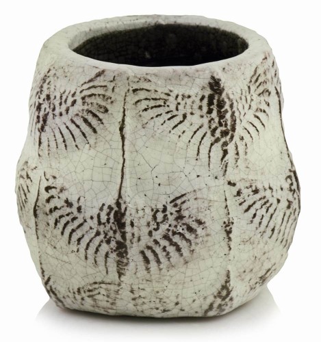   Grulla osłonka doniczkowa  , Domowe ogrody, 918.027.22, kolor biel z brązem