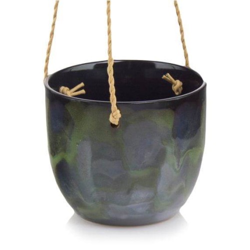   Melar verde osłonka doniczkowa wisząca  , Domowe ogrody, 919.022.15, kolor czarny z odcieniami zieleni i kobaltu