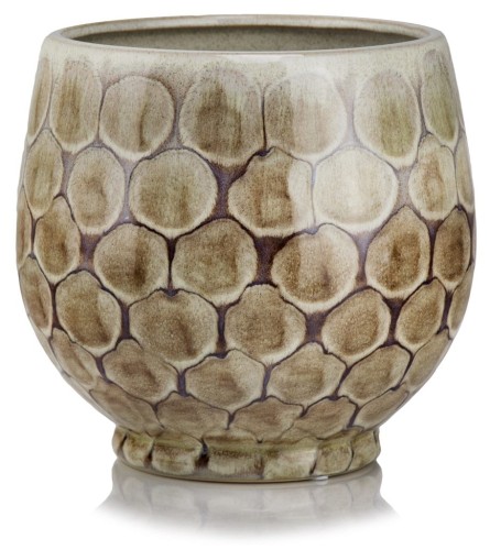   Farrito   osłonka doniczkowa  , Domowe ogrody, 919.066.13, kolor krem z brązem