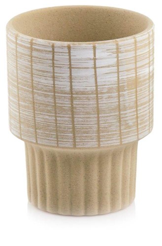   Chaloco   osłonka doniczkowa  , Domowe ogrody, 922.039.19, kolor beż z bielą