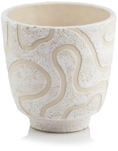   Abra   osłonka doniczkowa  , Domowe ogrody, 930.007.18, kolor biel, krem, jasny beż