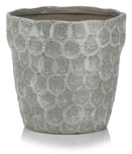   Lunera   osłonka doniczkowa  , Domowe ogrody, 931.008.12, kolor jasno szary z bielą