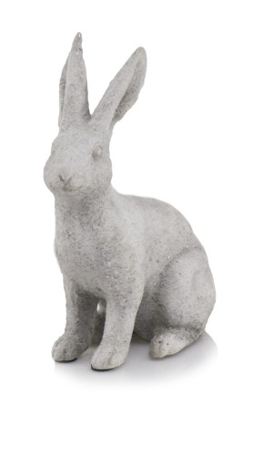   Conejo de Pascua uno   dekoracja ceramiczna  16x9cm - 22h , Dekoracje, 920.035.22, kolor szary