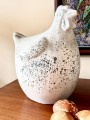   Pollo de Pascua   dekoracja ceramiczna  16x20cm - 23h , Dekoracje, 06.075.20, kolor szary z grafitowymi nakropieniami - 3