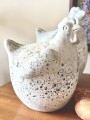   Pollo de Pascua   dekoracja ceramiczna  16x20cm - 23h , Dekoracje, 06.075.20, kolor szary z grafitowymi nakropieniami - 4