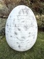   Poco grande bianco     jajko ceramiczne  , Dekoracje, 920.033.40, kolor złamana biel z szarymi przebarwieniami - 3