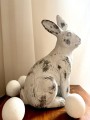    Liebre Gustavo   figurka dekoracyjna  19x30cm - 49h , Dekoracje, 920.044.50, kolor szary - 3