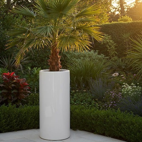  Donica z włókna szklanego 40cm-70h , Fiberglass, 95.052.70, kolor biały